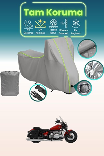 Dokaca Neo غطاء محرك متوافق مع BMW R 18 باللون الرمادي النيون قماش مجدّل، غطا...