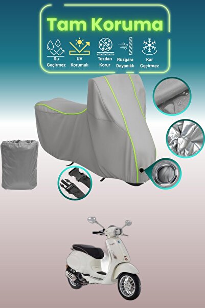 Dokaca Neo غطاء محرك متوافق مع Vespa Sprint S قماش مجدّل باللون الرمادي النيو...