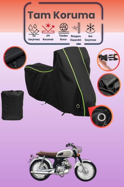 Dokaca Neo غطاء دراجة نارية متوافق مع Kuba RX9 50، غطاء واقي أسود نيون قماش م...