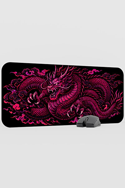 mousepad bastir Dragon Pink V4 70X30 XL Gaming Rubber Anti-Slip Base Mouse Pad Mouse Mat