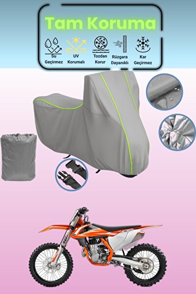 Dokaca Neo غطاء دراجة نارية متوافق مع KTM 450 SXF باللون الرمادي النيون قماش ...