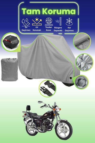 Dokaca Neo غطاء دراجة نارية رمادي نيون قماش مجدّل متوافق مع قفل وحقيبة خلفية ...