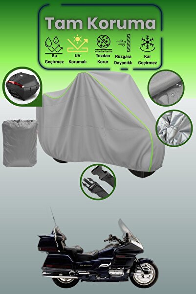 Dokaca Neo حقيبة خلفية رمادية نيون قماش مجدّل متوافقة مع هوندا جولدوينج GL 15...