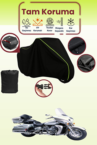 Dokaca Neo حقيبة خلفية باللون الأسود النيون قماش مجدّل متوافقة مع ياماها فينت...