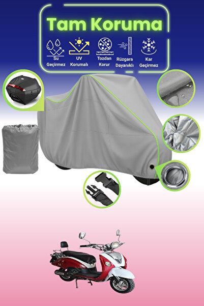 Dokaca Neo قماش دراجة نارية متوافق مع قفل رمادي نيون قماش مجدّل وحقيبة خلفية ...