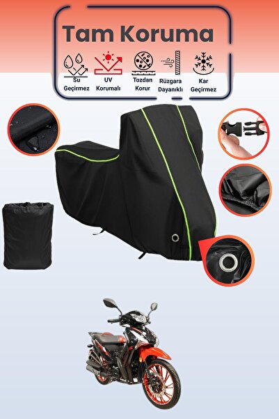 Dokaca Neo غطاء دراجة نارية متوافق مع أرورا سمارت قماش مجدّل باللون الأسود ال...