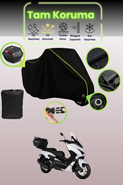 Dokaca Neo قماش دراجة نارية متوافق مع Kuba Chia 125 باللون الأسود النيون قماش...