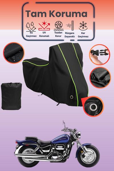 Dokaca Neo غطاء دراجة نارية متوافق مع سوزوكي مارودر 800، غطاء واقي أسود نيون ...