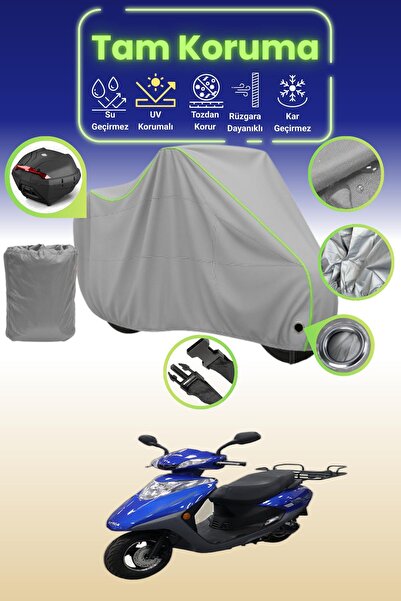 Dokaca Neo قفل رمادي نيون قماش مجدّل وحقيبة خلفية متوافقة مع كينج موتور سبيكا...