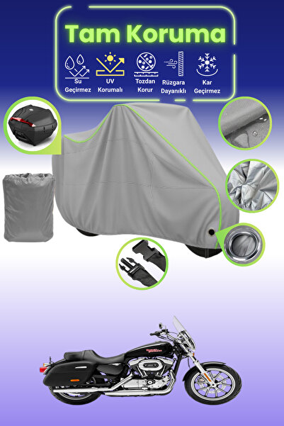 Dokaca Neo Gray Neon Corded Fabric Lock and Tail Bag Compatible Harley-Davids...