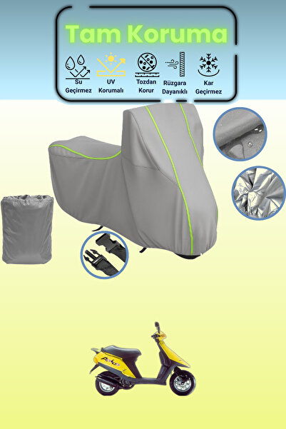 Dokaca Neo غطاء دراجة نارية رمادي نيون قماش مجدّل أبريليا أميكو 50، غطاء واقي...