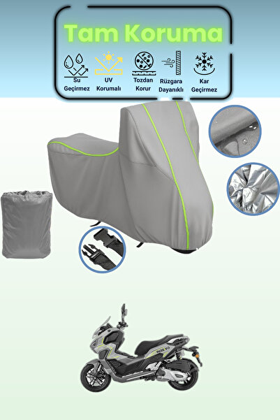 Dokaca Neo غطاء دراجة نارية رمادي نيون قماش مجدّل مونديال 125 ريسيفو متوافق، ...