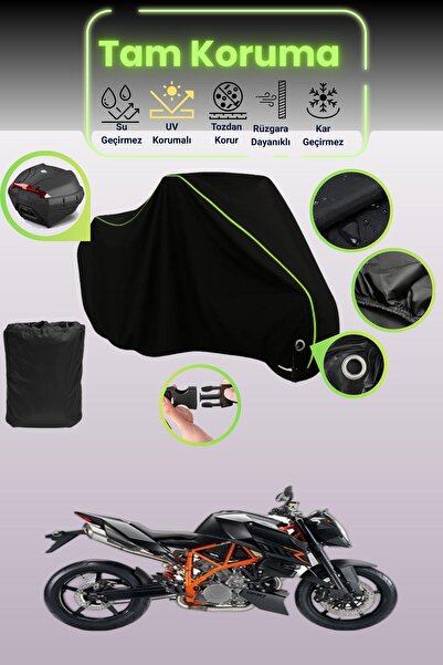 Dokaca Neo حقيبة خلفية وقفل أسود نيون قماش مجدّل متوافقة مع KTM 990 Super Duk...