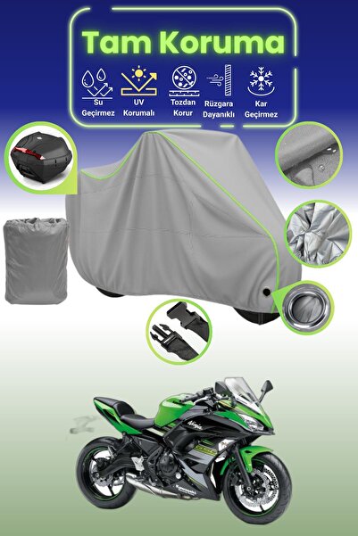 Dokaca Neo حقيبة خلفية وقفل رمادي نيون قماش مجدّل متوافقة مع حقيبة كاواساكي ن...