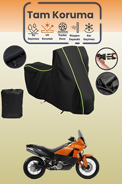 Dokaca Neo غطاء محرك متوافق مع KTM 990 Adventure باللون الأسود النيون قماش مج...