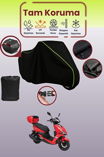 Dokaca Neo حقيبة خلفية سوداء نيون قماش مجدّل متوافقة مع Kuba Pesaro 125 X متو...