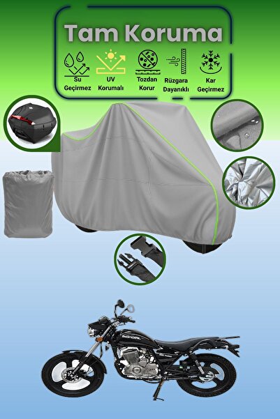 Dokaca Neo حقيبة خلفية رمادية نيون قماش مجدّل متوافقة مع مونديال 150 MR فولتي...