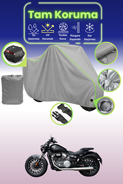 Dokaca Neo Gri Neon Fitilli Kilit Ve Arka Çanta Uyumlu Yuki Benda Rock 250 Uy...