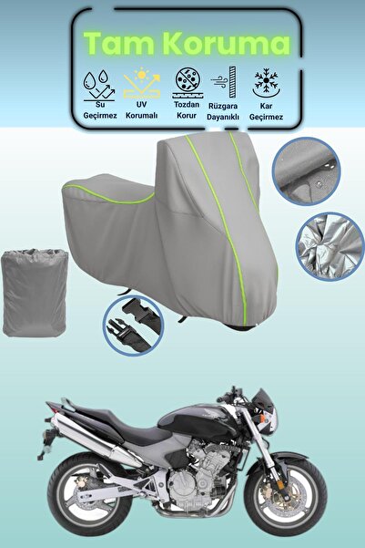 Dokaca Neo غطاء دراجة نارية رمادي نيون قماش مجدّل هوندا سي بي 600 إف هورنت مت...