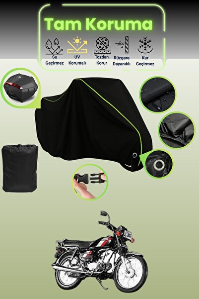 Dokaca Neo حقيبة خلفية وقفل أسود نيون قماش مجدّل متوافقة مع هوندا هيرو 100، ق...