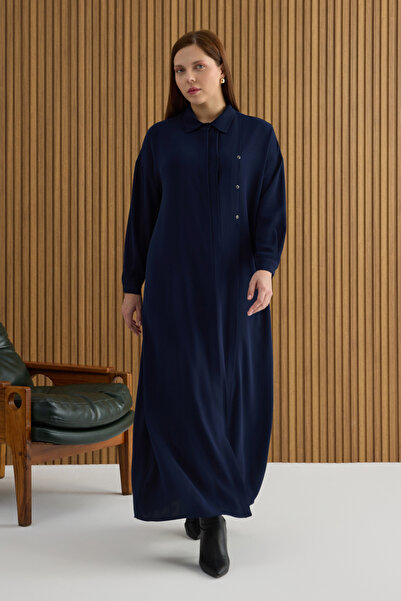 Aker Lacivert Koza Logolu Elbise