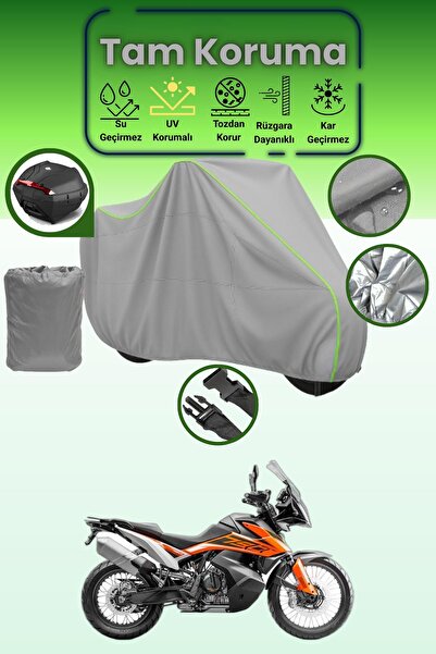 Dokaca Neo حقيبة خلفية باللون الرمادي النيون قماش مجدّل متوافقة مع KTM 790 Ad...