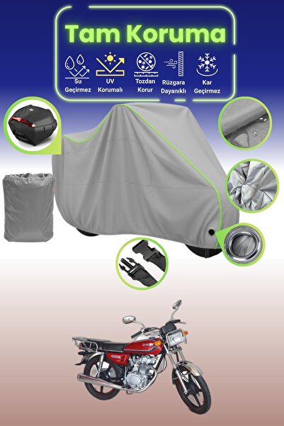 Dokaca Neo غطاء دراجة نارية رمادي نيون قماش مجدّل متوافق مع Kuba CG 100، غطاء...