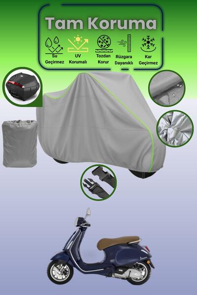 Dokaca Neo حقيبة خلفية رمادية نيون قماش مجدّل متوافقة مع Vespa Primavera 150،...