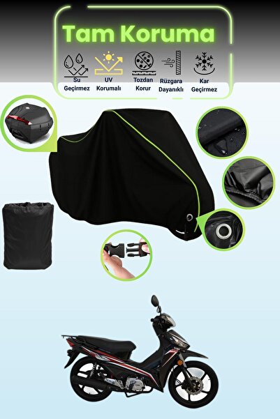 Dokaca Neo قماش دراجة نارية متوافق مع Kuba Reiz 100 باللون الأسود النيون قماش...