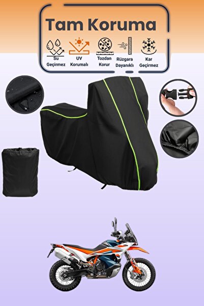Dokaca Neo غطاء محرك متوافق مع Black Neon قماش مجدّل KTM 890 Adventure R، غطا...