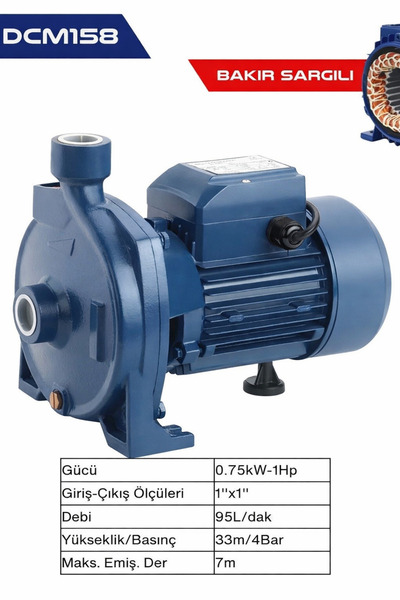 OPTIVEX 1 Hp Bakır Sargı Su Pompası