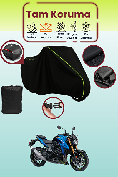 Dokaca Neo حقيبة خلفية باللون الأسود النيون قماش مجدّل متوافقة مع سوزوكي GSX-...