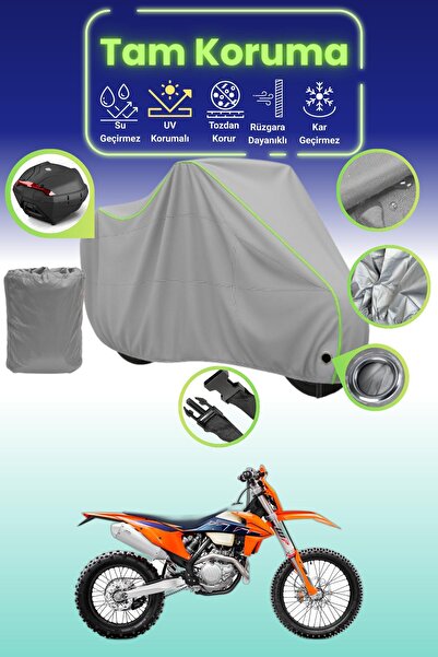 Dokaca Neo غطاء حماية رمادي نيون قماش مجدّل متوافق مع KTM 530 EXC، غطاء حماية...