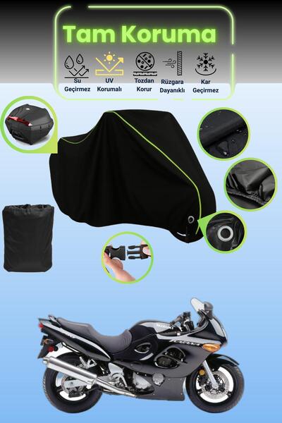 Dokaca Neo قفل أسود نيون قماش مجدّل وحقيبة خلفية متوافقة مع سوزوكي GSX 750 F ...