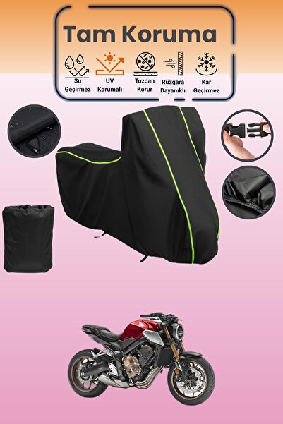 Dokaca Neo غطاء محرك متوافق مع هوندا سي بي 650 آر قماش مجدّل باللون الأسود ال...