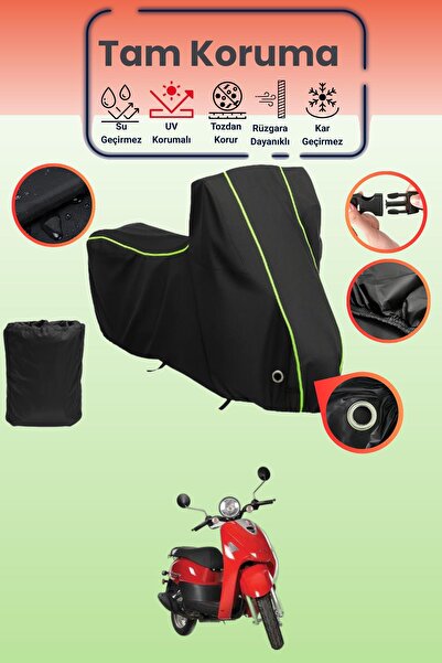 Dokaca Neo غطاء دراجة نارية متوافق مع كانوني بوني قماش مجدّل باللون الأسود ال...