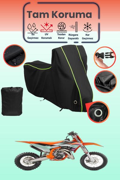 Dokaca Neo غطاء دراجة نارية متوافق مع KTM 65 SX من Black Neon قماش مجدّل Lock...