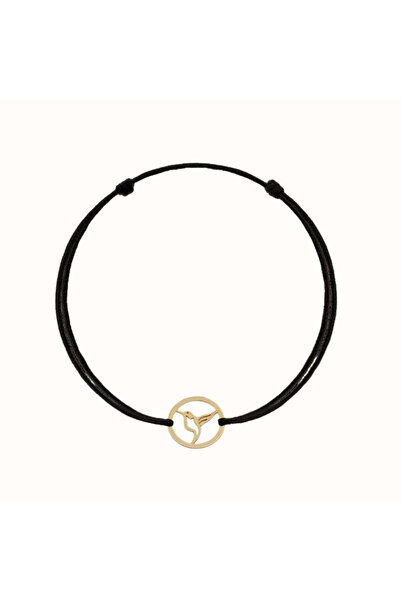 Bijuteria SORELLY 14k Gold Bird Cord Bracelet Black