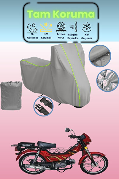 Dokaca Neo غطاء دراجة نارية رمادي نيون قماش مجدّل كوبا ليوبارد 100 متوافق، غط...