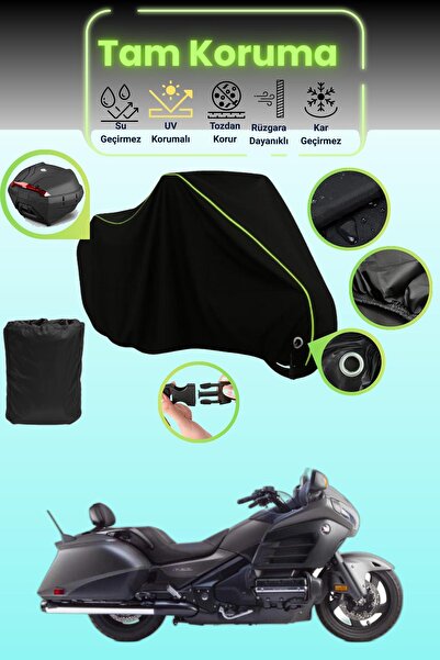 Dokaca Neo حقيبة خلفية وقفل أسود نيون قماش مجدّل متوافقة مع هوندا جولدوينج F6...