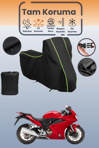 Dokaca Neo Black Neon Corded Fabric Honda Vfr 800 Compatible Motorbike Tarpau...