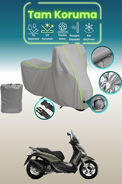 Dokaca Neo غطاء حماية رمادي نيون قماش مجدّل متوافق مع بياجيو بيفرلي 300 تورير...