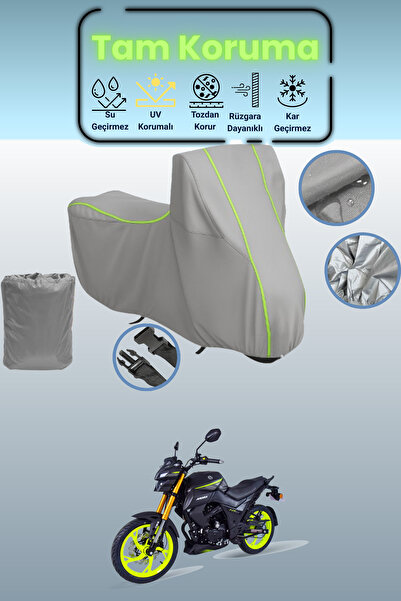 Dokaca Neo غطاء دراجة نارية رمادي نيون قماش مجدّل أورورا إم تي 125 متوافق، غط...