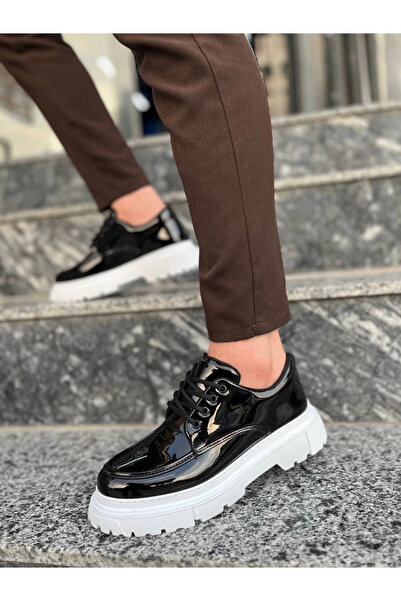 Generic Brand Özssa Kb-X6 Kuback Black Patent Leather Casual Men's Shoes