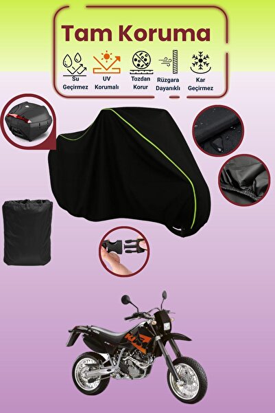 Dokaca Neo حقيبة خلفية باللون الأسود النيون قماش مجدّل متوافقة مع KTM 640 LC4...