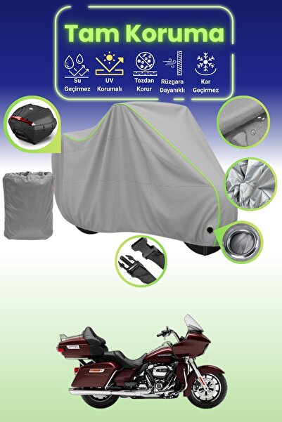 Dokaca Neo حقيبة خلفية رمادية نيون قماش مجدّل متوافقة مع حقيبة هارلي ديفيدسون...