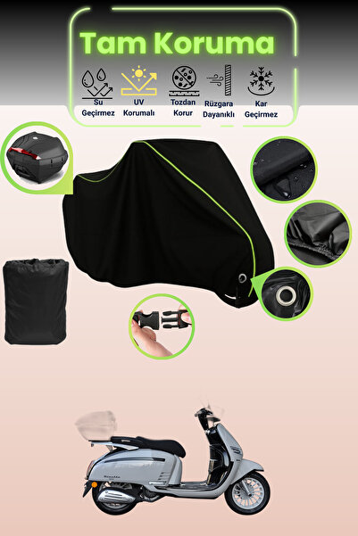 Dokaca Neo حقيبة خلفية وقفل أسود نيون قماش مجدّل متوافقة مع يوكي ريزوتو 125 س...