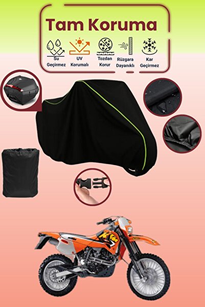 Dokaca Neo حقيبة خلفية باللون الأسود النيون قماش مجدّل متوافقة مع KTM 620 SC،...