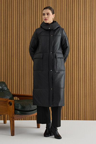 Aker Siyah Arka Beli Lastikli Mont