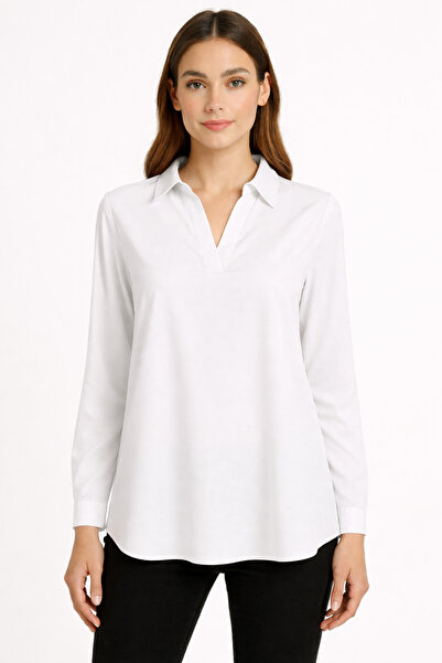 Nuevo Γυναικεία μπλούζα με μακριά μανίκια Byaz Viscose με λαιμόκοψη V και άνε...